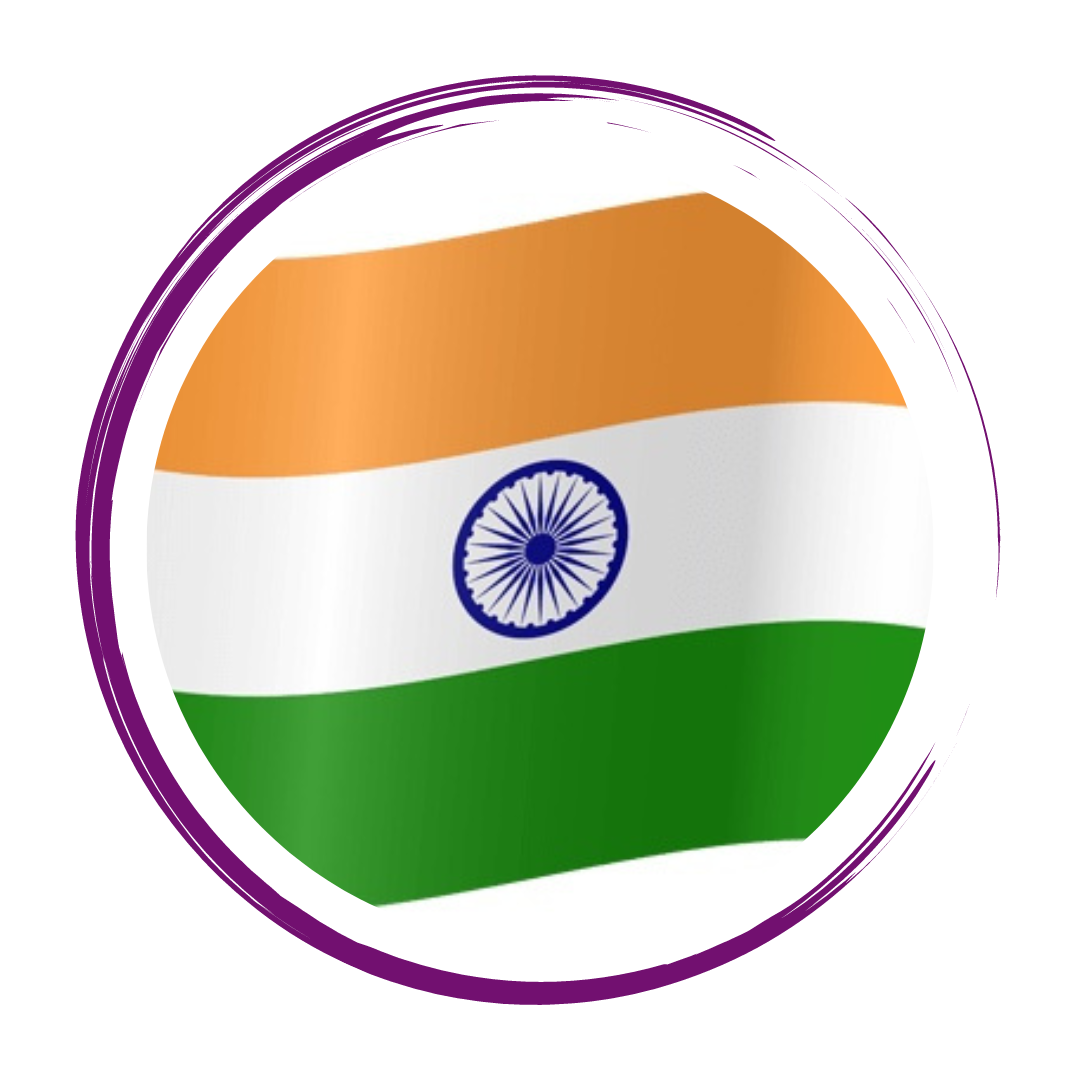 Round Hindi Flag