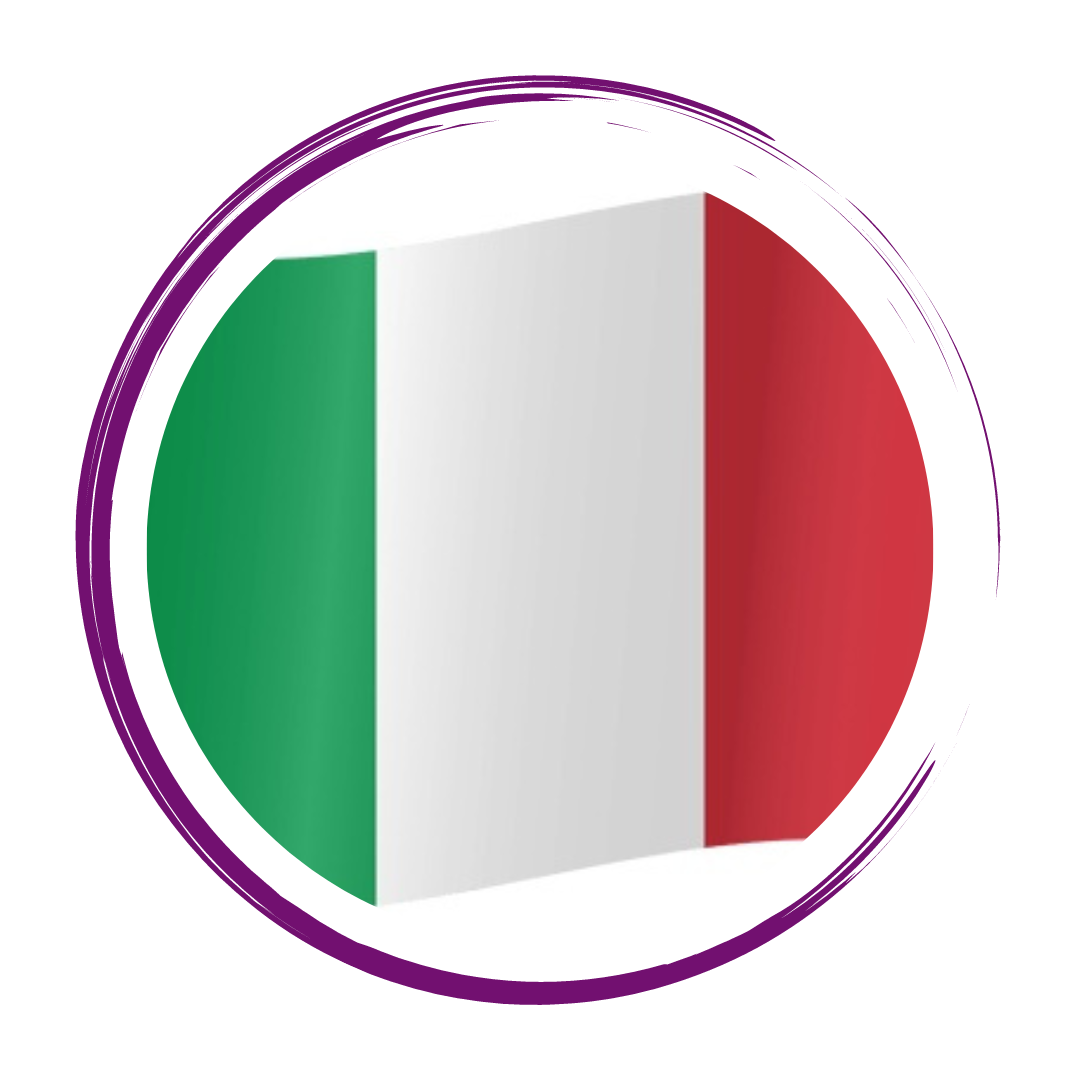 Round Italian Flag
