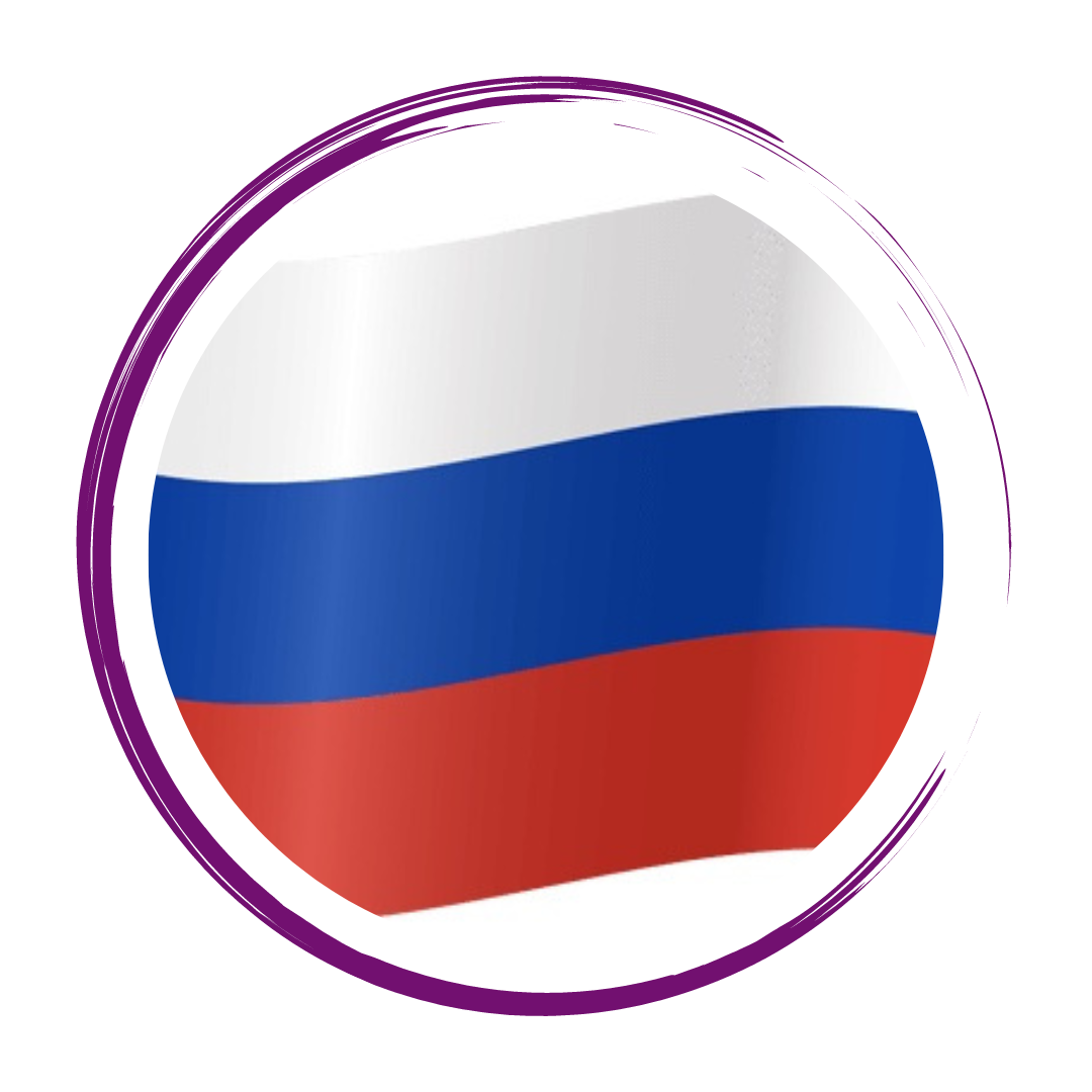 Round Russian Flag