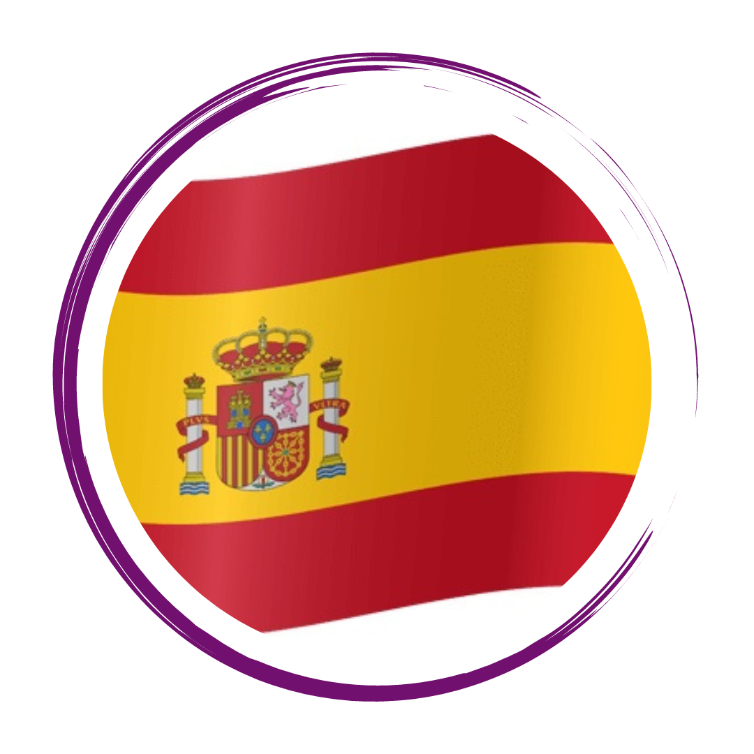 Round Spain Flag